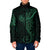 Black Green Polynesian Tribal Padded Jacket - Polynesian Pride