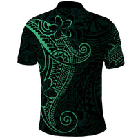 Black Green Polynesian Tribal Polo Shirt - Polynesian Pride