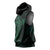 Black Green Polynesian Tribal Sleeveless Hoodie - Polynesian Pride