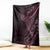 Black Pink Polynesian Tribal Blanket - Polynesian Pride