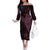 Black Pink Polynesian Tribal Family Matching Off The Shoulder Long Sleeve Dress and Hawaiian Shirt - Polynesian Pride
