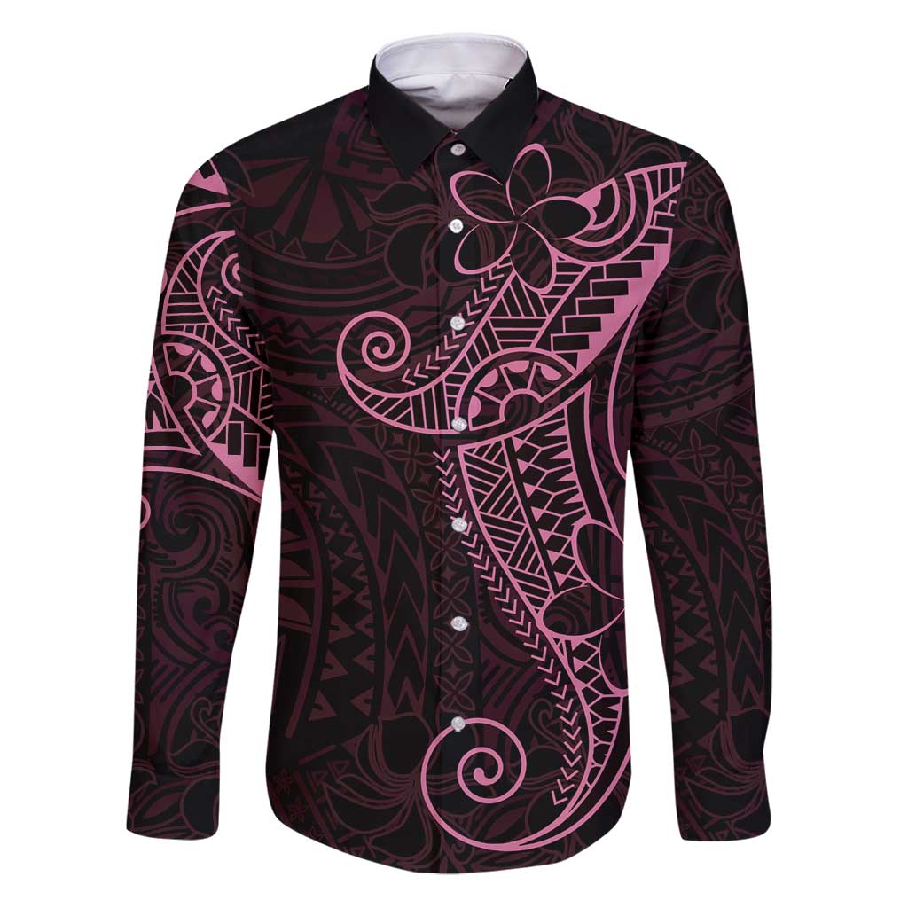 Black Pink Polynesian Tribal Family Matching Puletasi and Hawaiian Shirt - Polynesian Pride