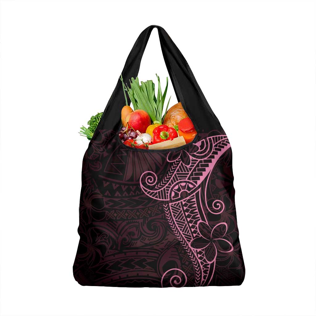 Black Pink Polynesian Tribal Grocery Bag LT9 1-pack One Size Pink - Polynesian Pride