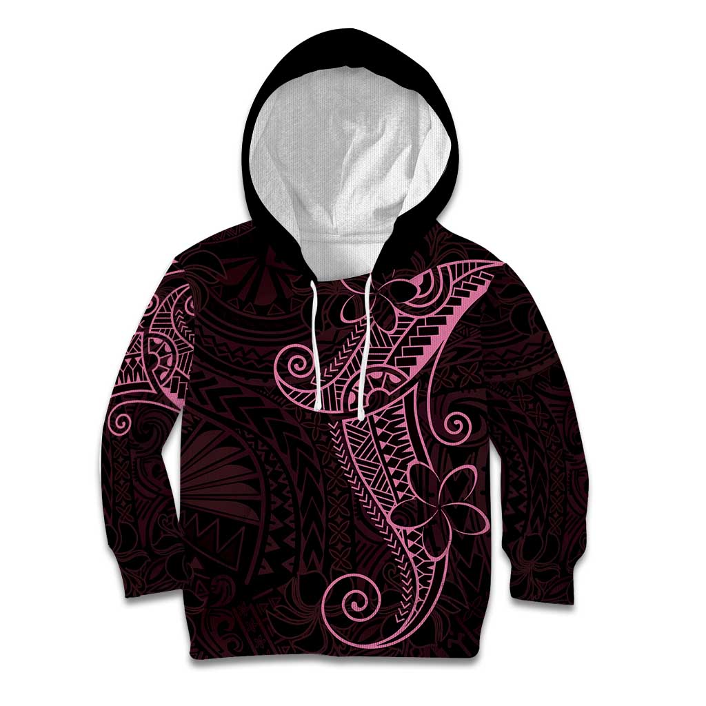 Black Pink Polynesian Tribal Kid Hoodie LT9 Hoodie Pink - Polynesian Pride