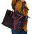 Black Pink Polynesian Tribal Leather Tote Bag - Polynesian Pride