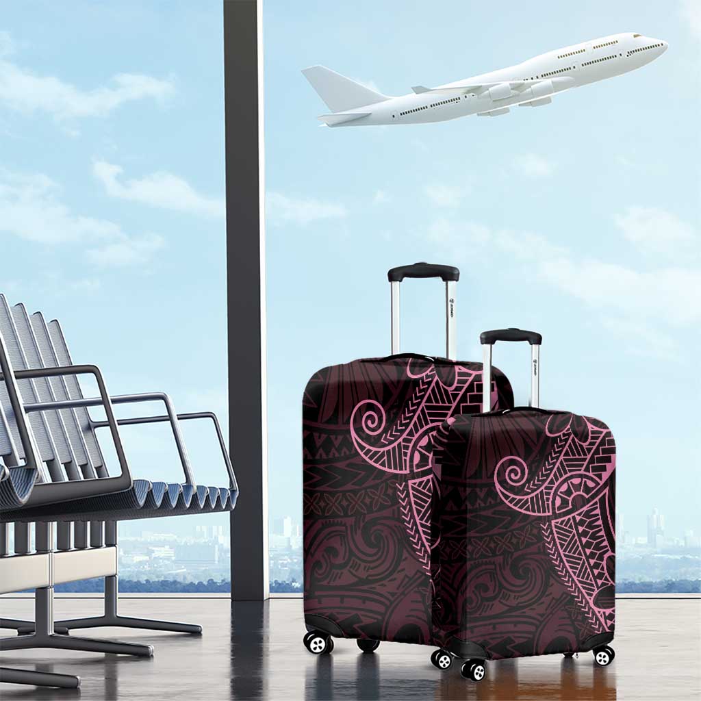 Black Pink Polynesian Tribal Luggage Cover - Polynesian Pride