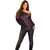 Black Pink Polynesian Tribal Off Shoulder Sweater - Polynesian Pride