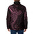 Black Pink Polynesian Tribal Padded Jacket - Polynesian Pride