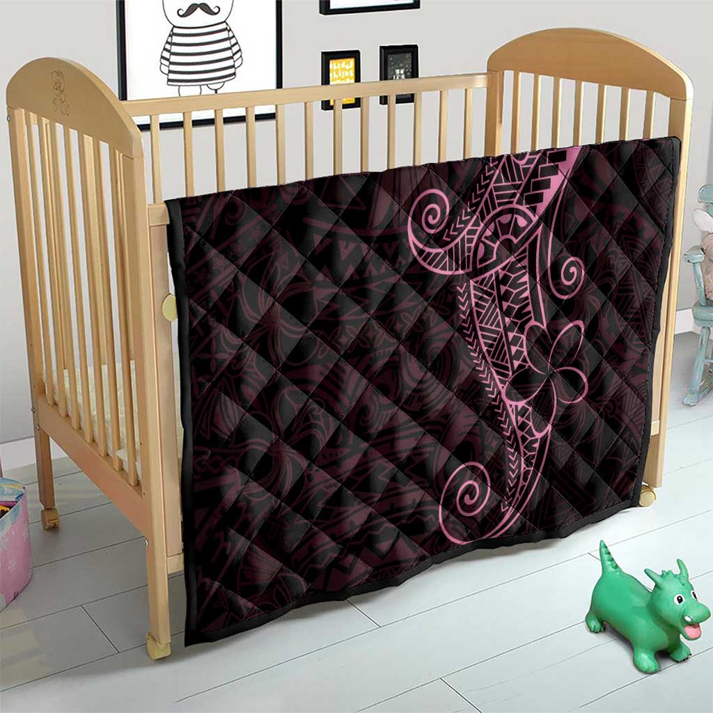 Black Pink Polynesian Tribal Quilt - Polynesian Pride