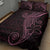 Black Pink Polynesian Tribal Quilt Bed Set - Polynesian Pride