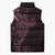 Black Pink Polynesian Tribal Sleeveless Puffer Jacket - Polynesian Pride