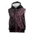Black Pink Polynesian Tribal Sleeveless Zip Hoodie - Polynesian Pride