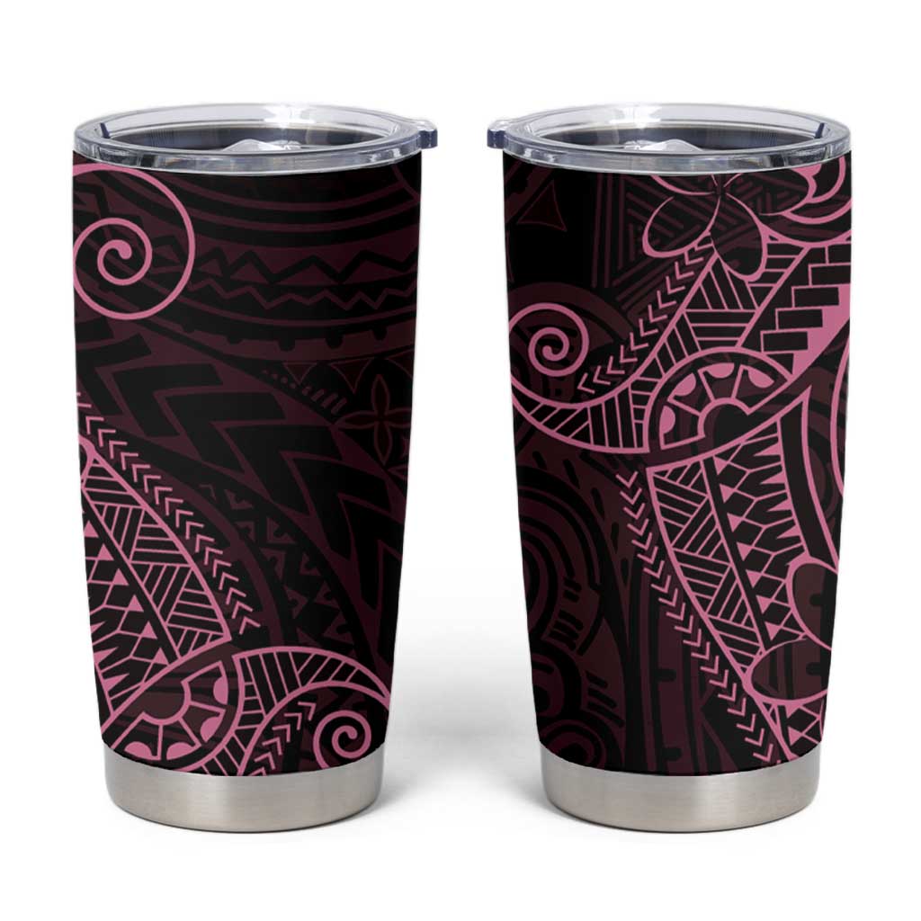 Black Pink Polynesian Tribal Tumbler Cup LT9 Pink - Polynesian Pride