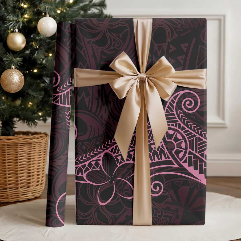 Black Pink Polynesian Tribal Wrapping Paper - Polynesian Pride