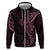 Black Pink Polynesian Tribal Zip Hoodie - Polynesian Pride