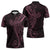 Black Pink Polynesian Tribal Zipper Polo Shirt - Polynesian Pride