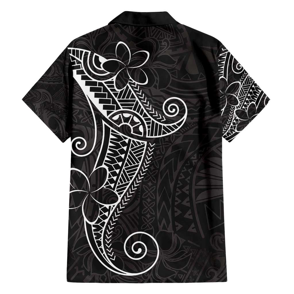 Black White Polynesian Tribal Family Matching Summer Maxi Dress and Hawaiian Shirt - Polynesian Pride