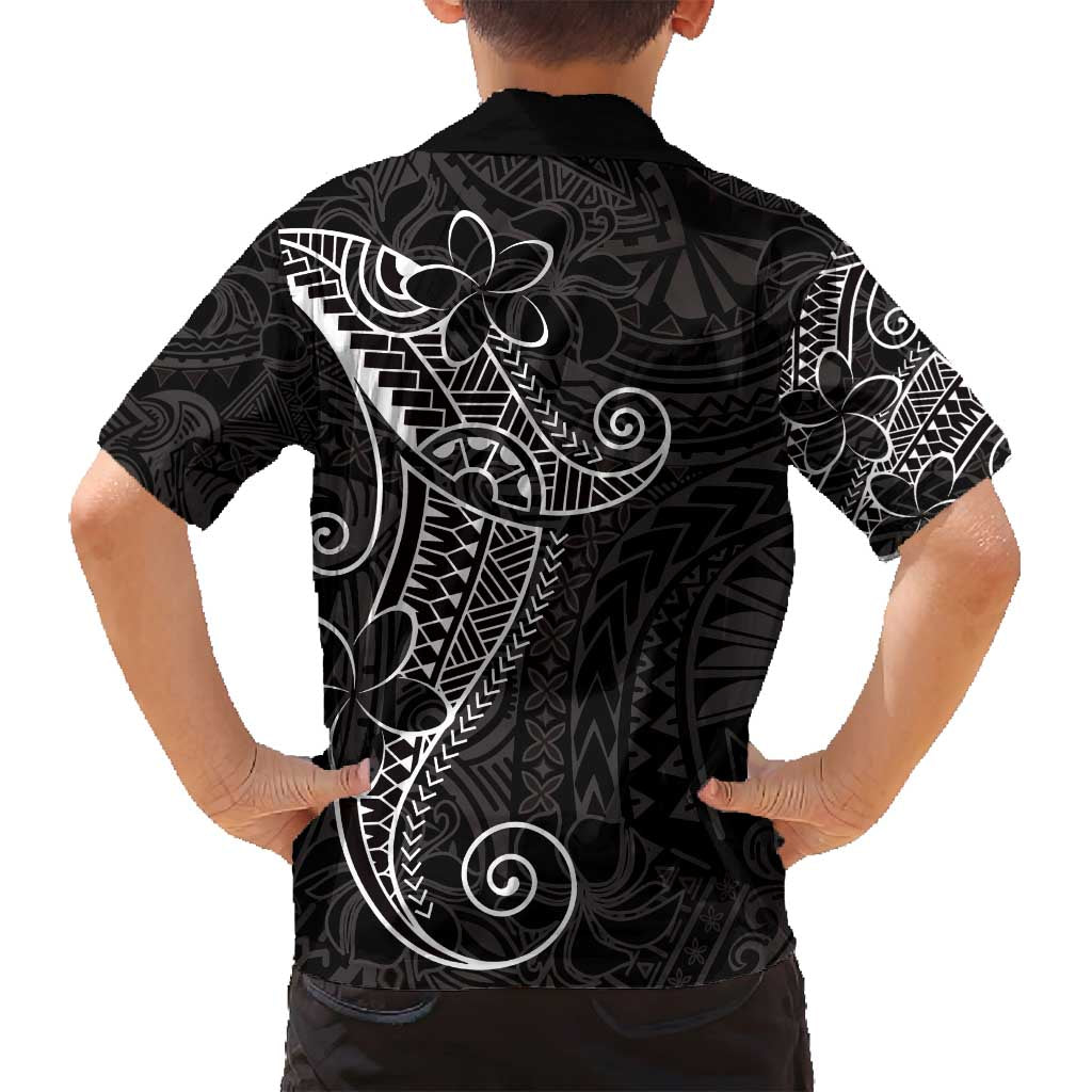 Black White Polynesian Tribal Family Matching Tank Maxi Dress and Hawaiian Shirt - Polynesian Pride