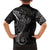 Black White Polynesian Tribal Family Matching Tank Maxi Dress and Hawaiian Shirt - Polynesian Pride