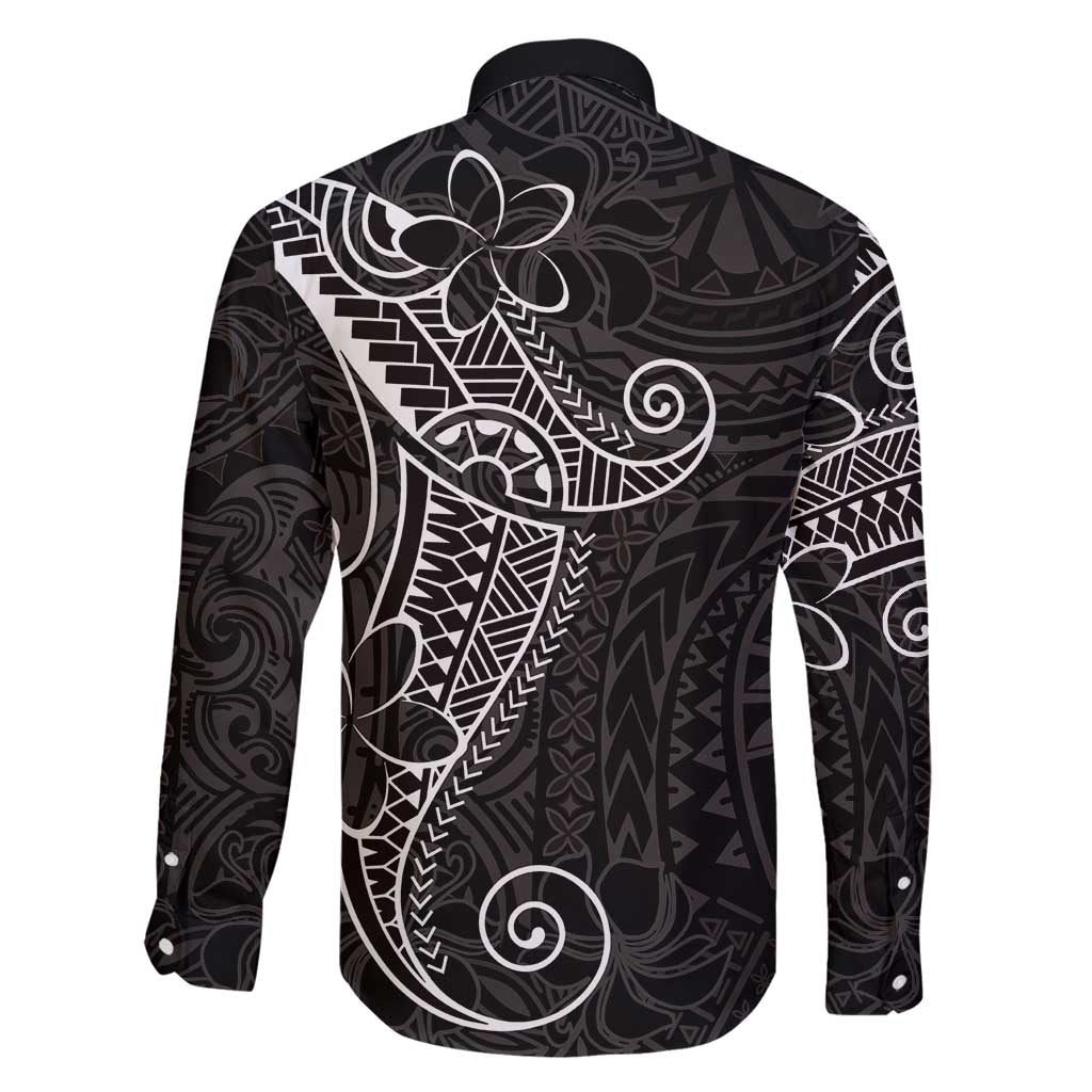 Black White Polynesian Tribal Family Matching Tank Maxi Dress and Hawaiian Shirt - Polynesian Pride