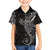 Black White Polynesian Tribal Family Matching Tank Maxi Dress and Hawaiian Shirt - Polynesian Pride