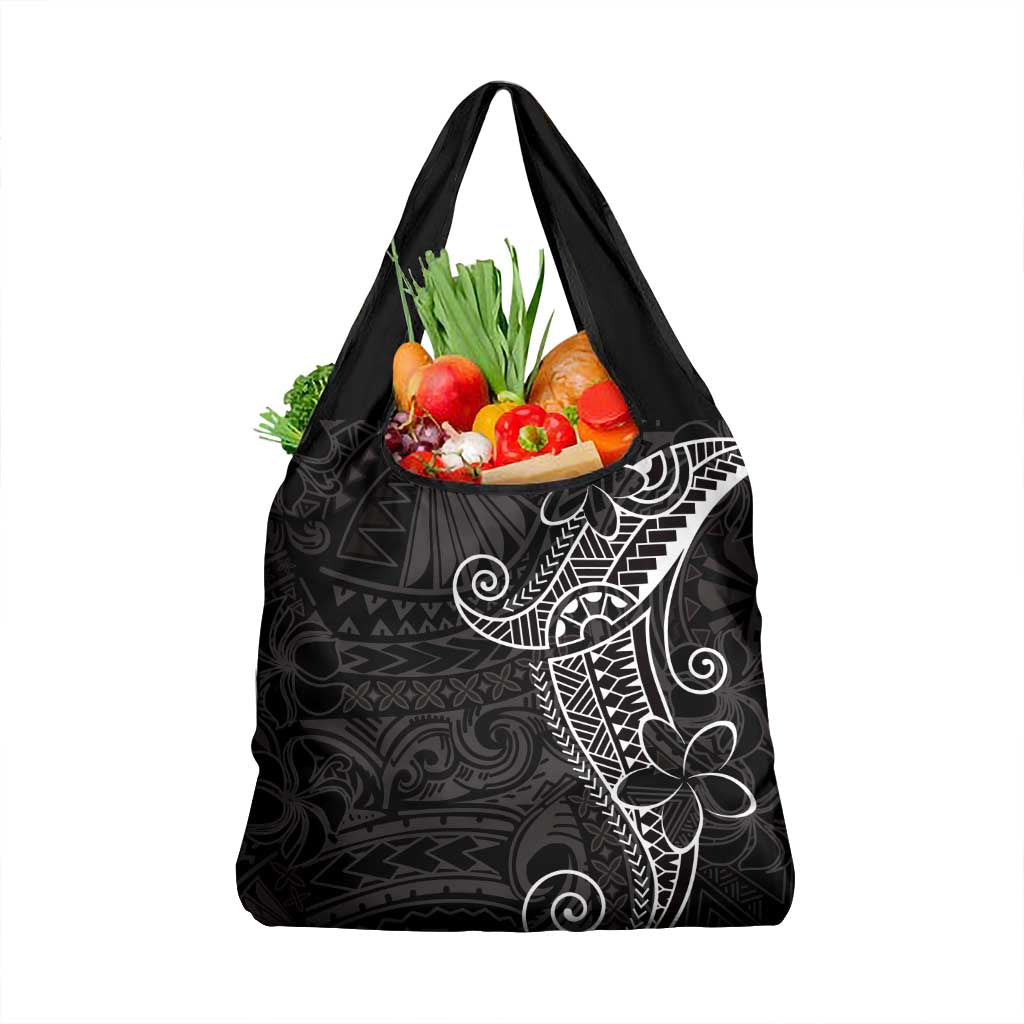 Black White Polynesian Tribal Grocery Bag LT9 1-pack One Size White - Polynesian Pride