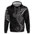 Black White Polynesian Tribal Hoodie - Polynesian Pride