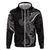 Black White Polynesian Tribal Hoodie - Polynesian Pride