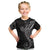 Black White Polynesian Tribal Kid T Shirt - Polynesian Pride