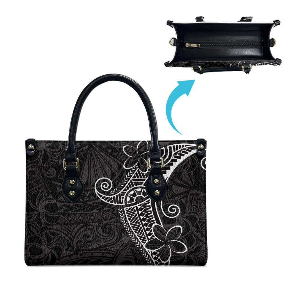 Black White Polynesian Tribal Leather Bag - Polynesian Pride