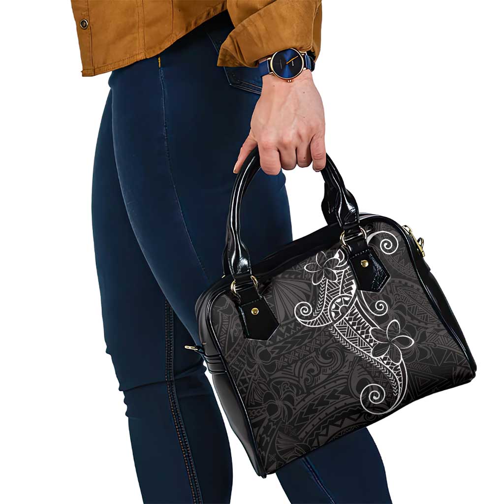 Black White Polynesian Tribal Shoulder Handbag - Polynesian Pride