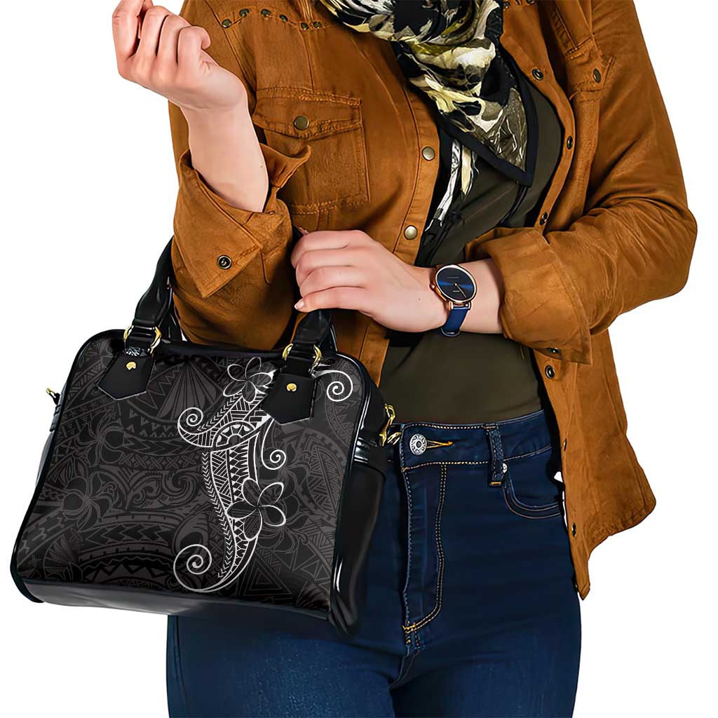 Black White Polynesian Tribal Shoulder Handbag - Polynesian Pride