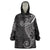 Black White Polynesian Tribal Wearable Blanket Hoodie - Polynesian Pride