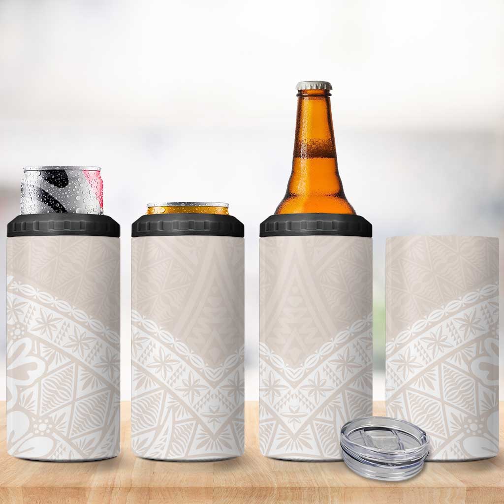 Lotu Tamaiti Tongan Polynesian Art Pattern 4 in 1 Can Cooler Tumbler Traditional Tribal Motifs LT9 - Polynesian Pride
