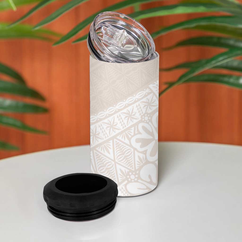 Lotu Tamaiti Tongan Polynesian Art Pattern 4 in 1 Can Cooler Tumbler Traditional Tribal Motifs LT9 - Polynesian Pride