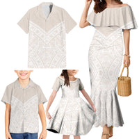 Lotu Tamaiti Tongan Polynesian Art Pattern Family Matching Mermaid Dress and Hawaiian Shirt Traditional Tribal Motifs LT9 - Polynesian Pride