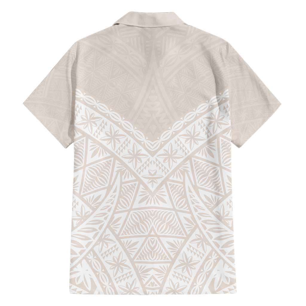 Lotu Tamaiti Tongan Polynesian Art Pattern Family Matching Off Shoulder Short Dress and Hawaiian Shirt Traditional Tribal Motifs LT9 - Polynesian Pride