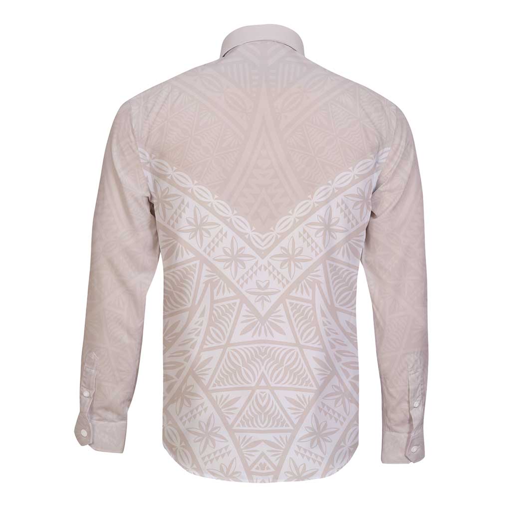Lotu Tamaiti Tongan Polynesian Art Pattern Long Sleeve Button Shirt Traditional Tribal Motifs - Polynesian Pride