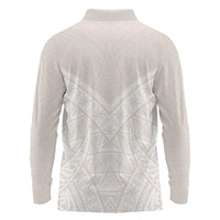 Lotu Tamaiti Tongan Polynesian Art Pattern Long Sleeve Polo Shirt Traditional Tribal Motifs - Polynesian Pride
