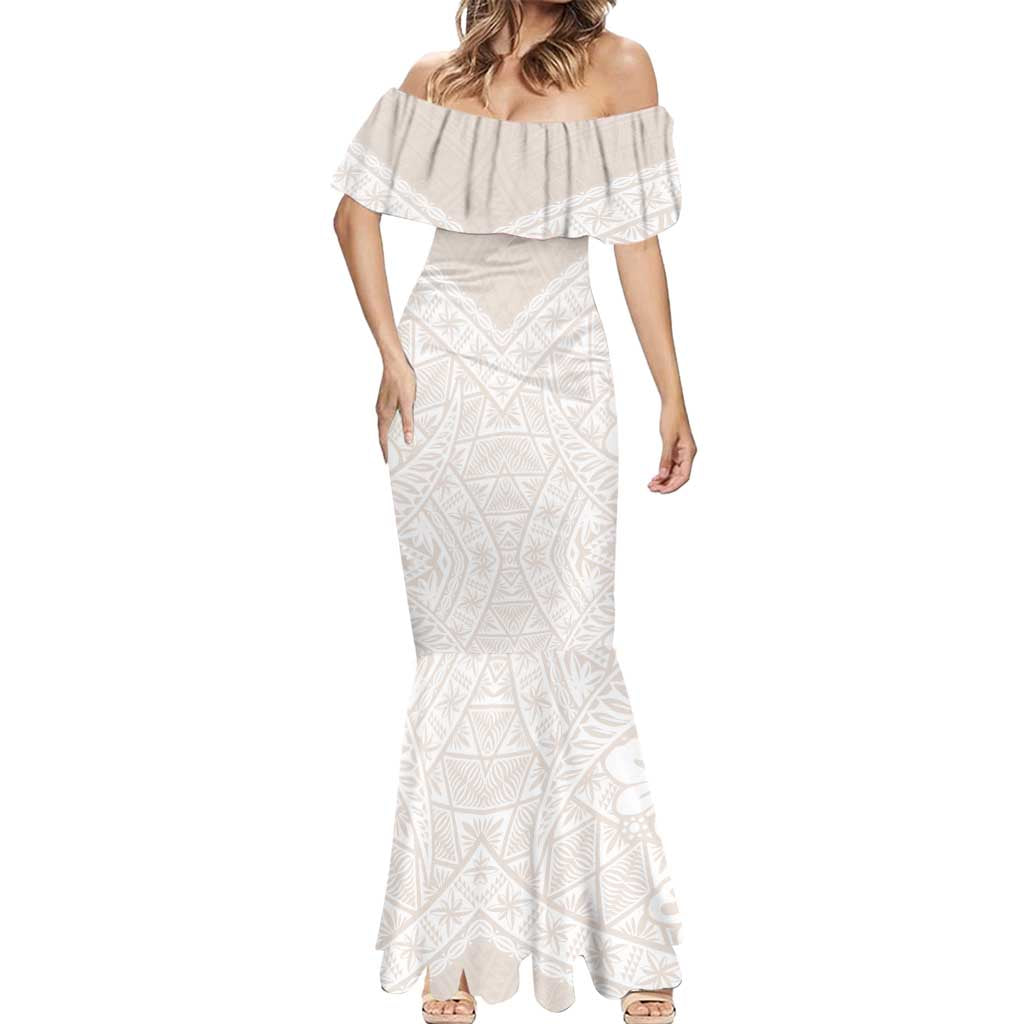 Lotu Tamaiti Tongan Polynesian Art Pattern Mermaid Dress Traditional Tribal Motifs - Polynesian Pride