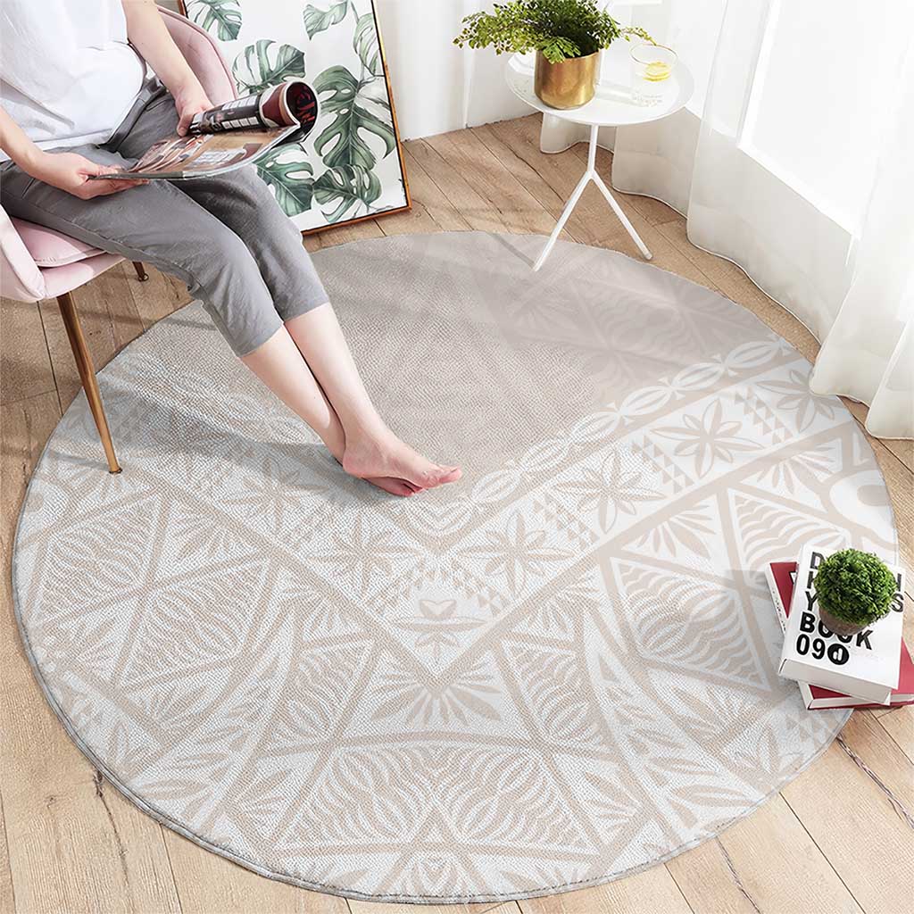Lotu Tamaiti Tongan Polynesian Art Pattern Round Carpet Traditional Tribal Motifs - Polynesian Pride