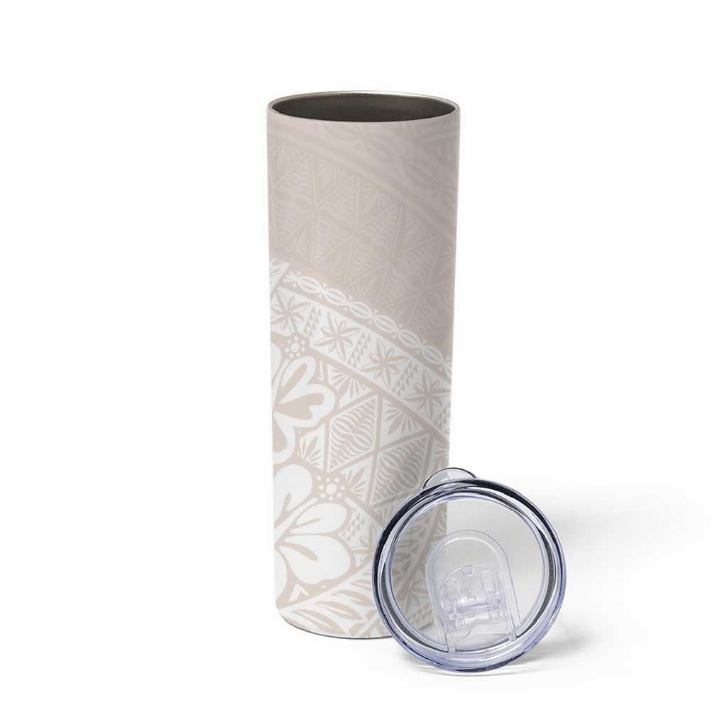 Lotu Tamaiti Tongan Polynesian Art Pattern Skinny Tumbler Traditional Tribal Motifs LT9 - Polynesian Pride