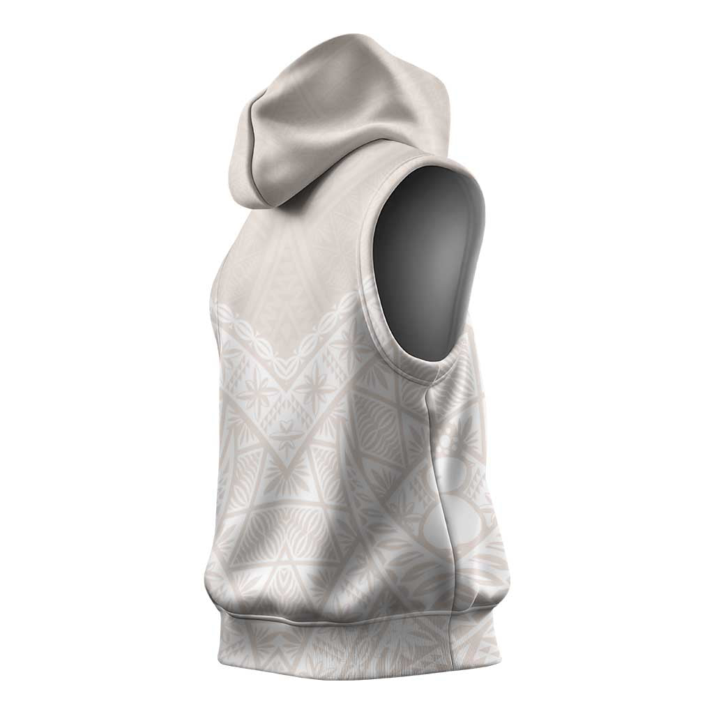 Lotu Tamaiti Tongan Polynesian Art Pattern Sleeveless Hoodie Traditional Tribal Motifs - Polynesian Pride