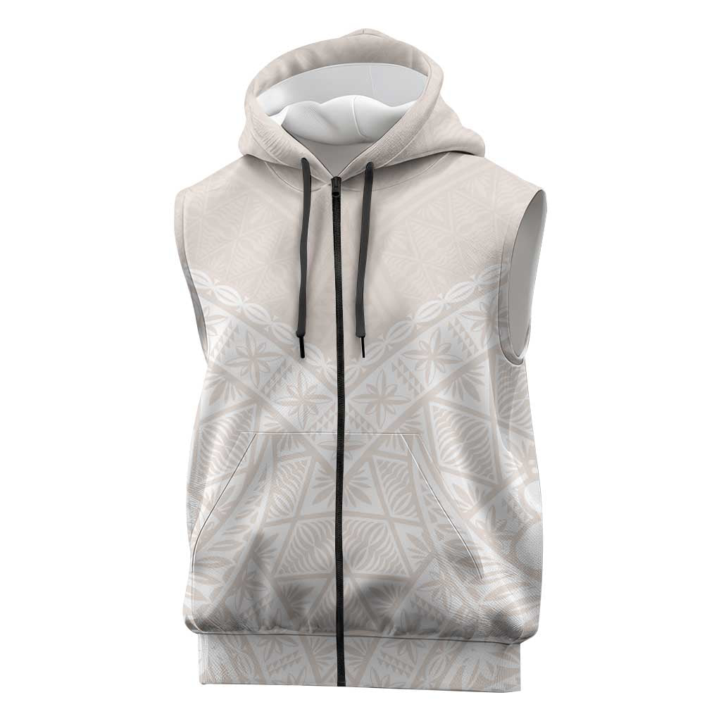 Lotu Tamaiti Tongan Polynesian Art Pattern Sleeveless Zip Hoodie Traditional Tribal Motifs - Polynesian Pride