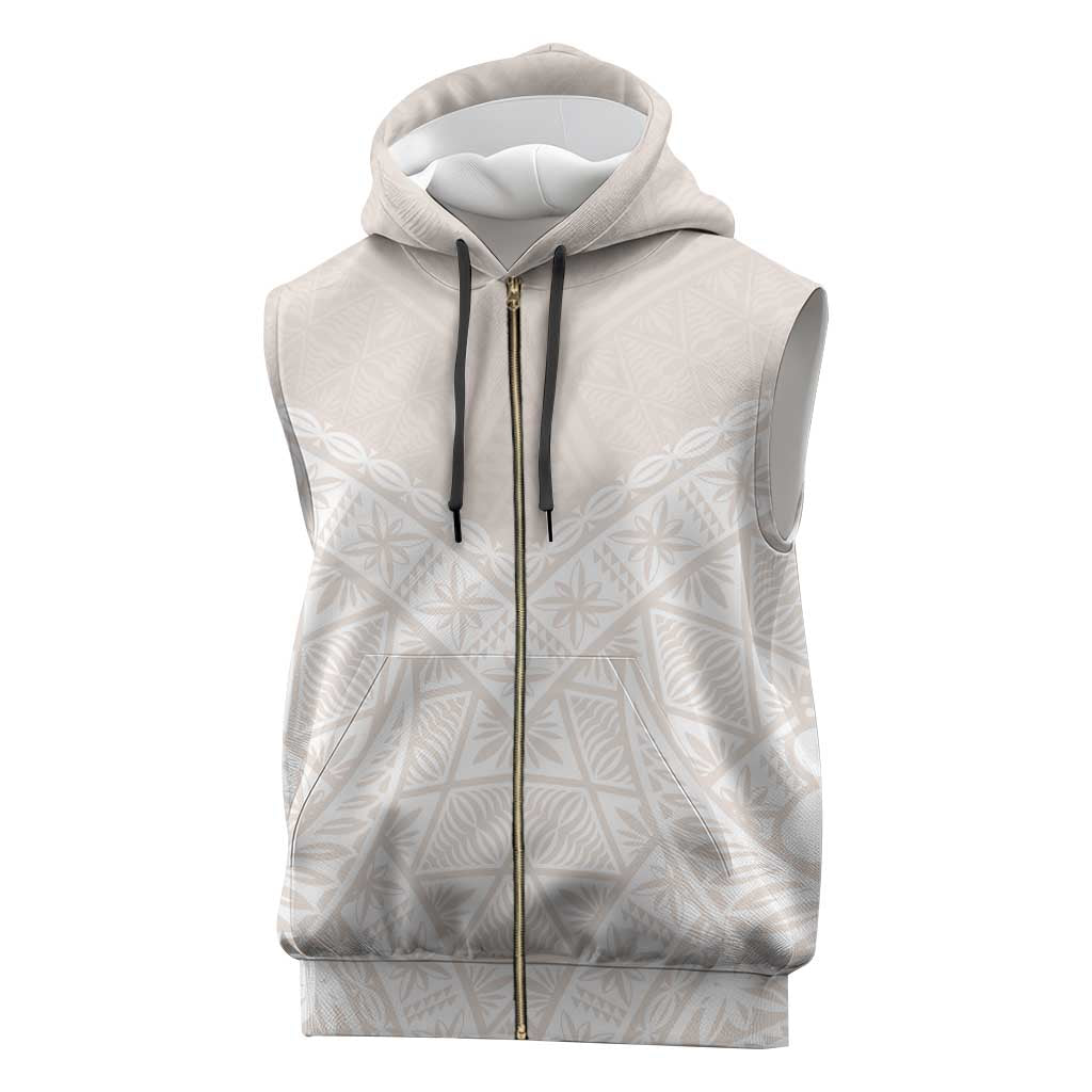 Lotu Tamaiti Tongan Polynesian Art Pattern Sleeveless Zip Hoodie Traditional Tribal Motifs - Polynesian Pride
