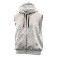 Lotu Tamaiti Tongan Polynesian Art Pattern Sleeveless Zip Hoodie Traditional Tribal Motifs - Polynesian Pride
