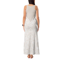 Lotu Tamaiti Tongan Polynesian Art Pattern Tank Maxi Dress Traditional Tribal Motifs - Polynesian Pride