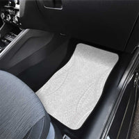 Lotu Tamaiti White Tongan Ngatu Car Mats Polynesian Tribal Fonulei Pattern - Polynesian Pride