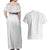 Lotu Tamaiti White Tongan Ngatu Couples Matching Off Shoulder Maxi Dress and Hawaiian Shirt Polynesian Tribal Fonulei Pattern - Polynesian Pride