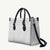 Lotu Tamaiti White Tongan Ngatu Leather Bag Polynesian Tribal Fonulei Pattern - Polynesian Pride